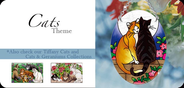 Hand painted glass art Cats make perfect gifts and home