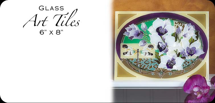Hand Painted Glass Art Tiles