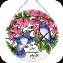 Suncatcher-LC284R-Bleeding Hearts & Hummingbirds - Bleeding Hearts & Hummingbirds