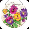 Suncatcher-LC305R-Pansies - Pansies