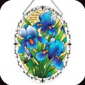 Suncatcher-LO233R-Blue Irises//Those who know yo - Blue Irises//Those who know yo