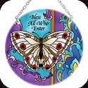 Suncatcher-MC261R-Butterfly/Bless all who enter - Butterfly/Bless all who enter