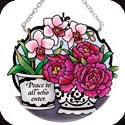 Suncatcher-MC298R-Black & White Vases//Peace to - Black & White Vases//Peace to