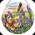 Suncatcher-MC324R-Tuscan Butterflies - "Trust in God's unfailing love?" Ps. 52:8 - Tuscan Butterflies - "Trust in God's unfailing love?" Ps. 52:8