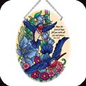 Suncatcher-MO200R-Hummingbird Tapestry/May the God of hope... - Hummingbird Tapestry/May the God of hope fill you with all joy and peace. Rom. 15:13