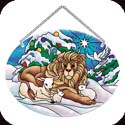 Suncatcher-MO283R-Lion & Lamb - Lion & Lamb