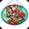 Suncatcher-MO370R-Butterflies & Flowers - "In everything give thanks" 1 Thess. 5:1 - Butterflies & Flowers - "In everything give thanks" 1 Thess. 5:1