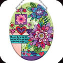 Suncatcher-MO371R-Hearts & Flowers - "May the God of hope?" Rom. 15:3 - Hearts & Flowers - "May the God of hope?" Rom. 15:3