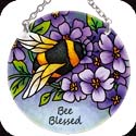 Suncatcher-237R-Bee & Purple Flowers/Bee Blessed - Bee & Purple Flowers/Bee Blessed
