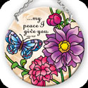 Suncatcher-SC238R-Dahlias & Butterfly//...my pea - Dahlias & Butterfly//...my pea