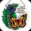 Suncatcher-SC270R-Botanical/...I will never leave you nor forsake you. Jos.1:5 - Botanical/...I will never leave you nor forsake you. Jos.1:5