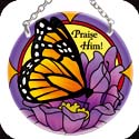 Suncatcher-SC281R-Monarch on Purple Flower//Prai - Monarch on Purple Flower//Prai