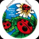Suncatcher-SC433R-Ladybugs/With God all things... - Ladybugs/With God all things are possible. Mk 10:27