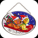 Suncatcher-SO248-Sledding Dog & Cat//Let it Sno - Sledding Dog & Cat//Let it Sno
