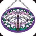 Suncatcher-SO256R-Dragonfly with Lilies - Dragonfly with Lilies