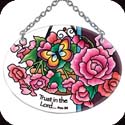 Suncatcher-SO266R-Butterfly & Begonias//Trust in - Butterfly & Begonias//Trust in