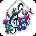 Suncatcher-SSB1044R-Music Notes - Music Notes