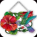 Suncatcher-SSC1022R-Nasturtium & Hummingbird - Nasturtium & Hummingbird